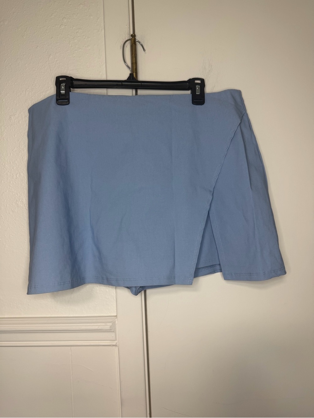 Arula Light Blue Wrap-Front Mini Skort — Women's Casual Skort 1X new with tag